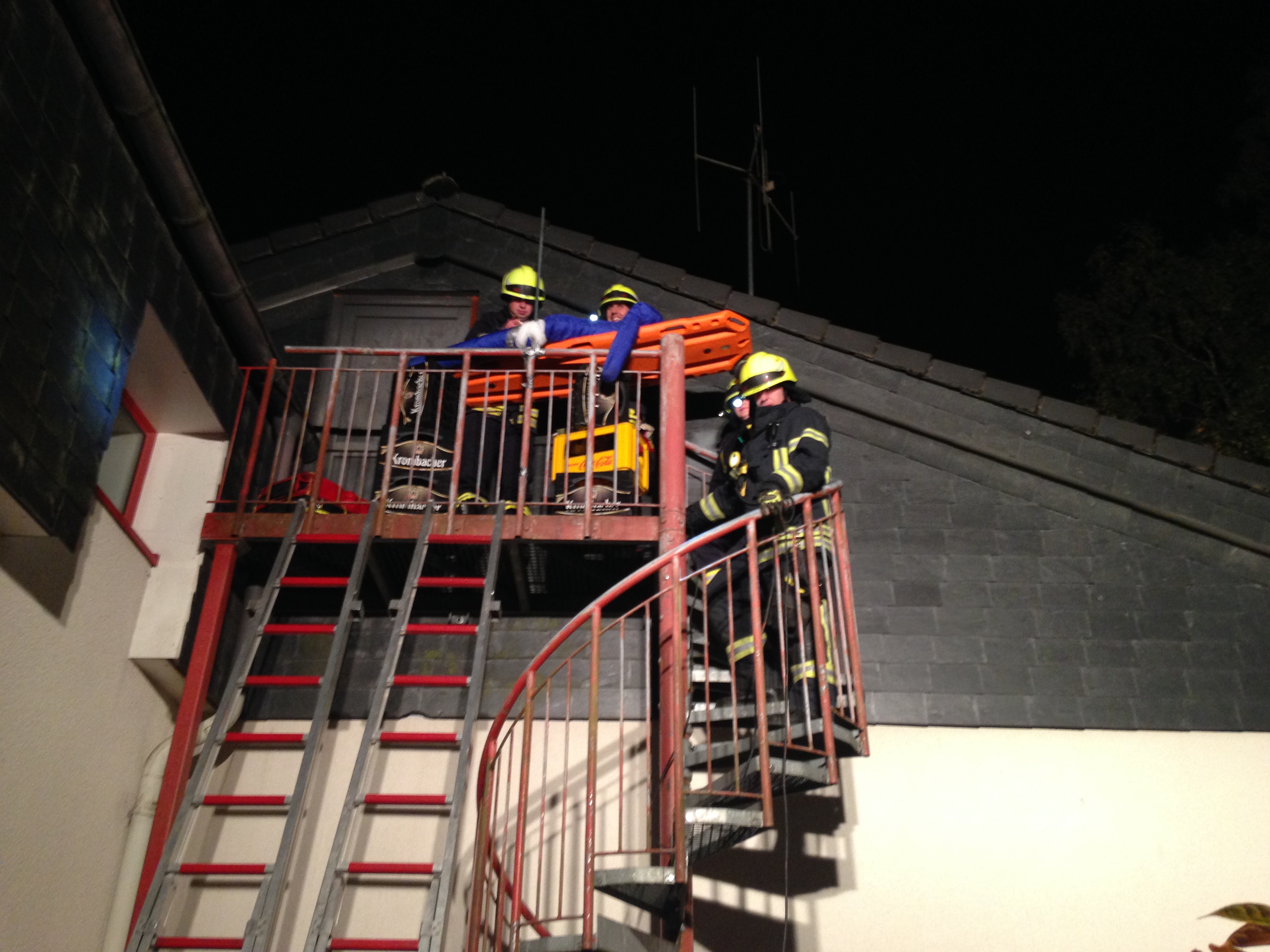 Uebung Menschenrettung nach Absturz